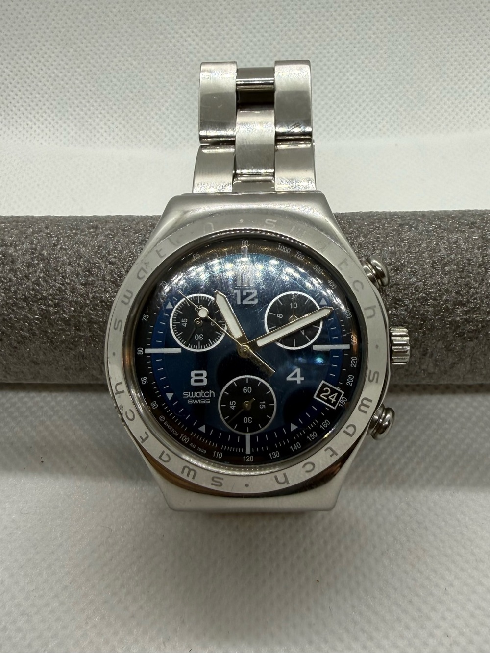 Swatch Irony Fearless Chronograph Watch with Blue Dial